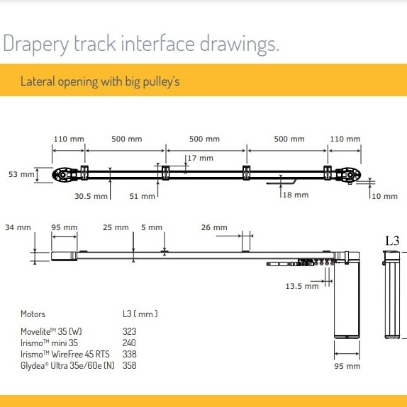 ELECTRIC CURTAIN TRACK GLYDEA (RISES 60KG) - Image 10