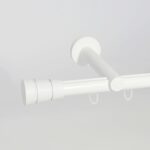 RAL 9003 CURAIN ROD WITH GROOVE
