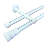 RAL 9003 DVIEJŲ LAZDŲ KARNIZAS SU GRIOVELIU Ø20